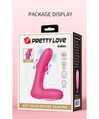 PRETTY LOVE - DUDEN VIBRADOR DE SILICONE RECARREGÁVEL COM 12 MODOS DE VIBRAÇÃO E 3 MODOS DE BALANÇO, ROSA. - Imagem 5