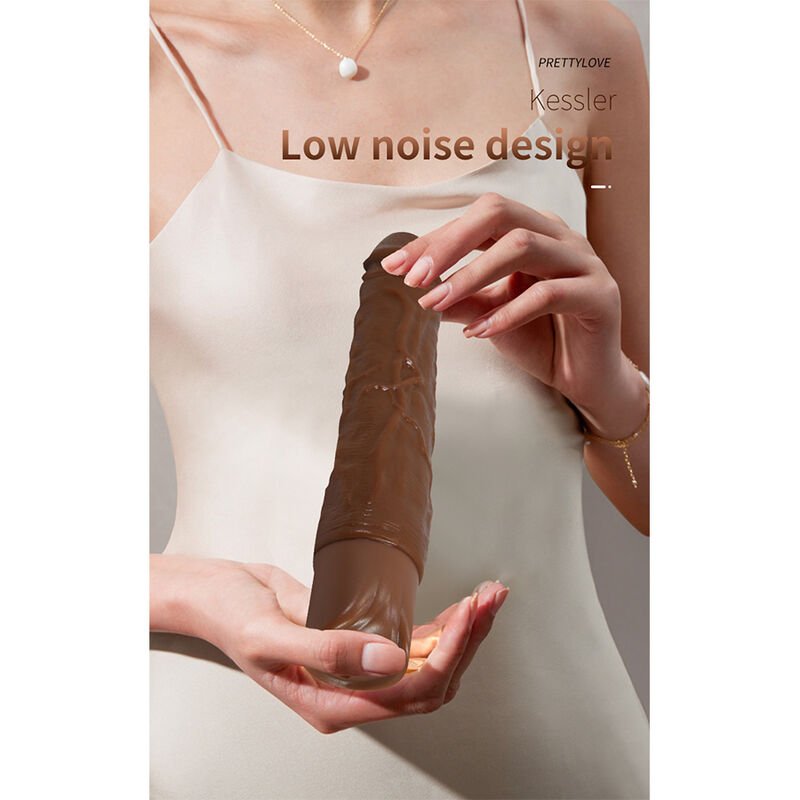 PRETTY LOVE – Vibrador realista Kessler com 10 modos de vibração e 10 intensidades 22 CM castanho - Imagem 4