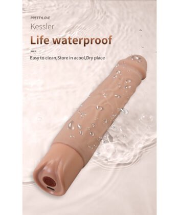 PRETTY LOVE - KESSLER DILDO VIBRATÓRIO REALISTA COM 10 MODOS DE VIBRAÇÃO E 10 NÍVEIS DE PROFUNDIDADE, 22 CM NATURAL - Imagem 4