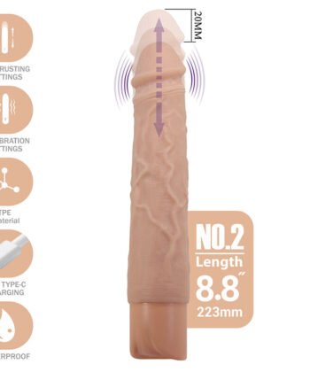 PRETTY LOVE - KESSLER DILDO VIBRATÓRIO REALISTA COM 10 MODOS DE VIBRAÇÃO E 10 NÍVEIS DE PROFUNDIDADE, 22 CM NATURAL