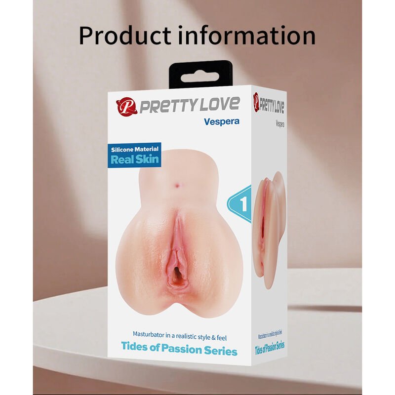PRETTY LOVE - VESPERA COMPACT, MASTURBADOR DE VAGINA REALISTA EM SILICONE NATURAL - Image 2
