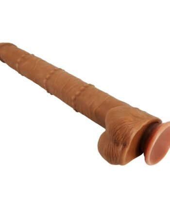 PRETTY LOVE – Vibrador deslizante realista Bram de toque suave 40 CM castanho - Imagem 5